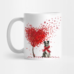 Happy Valentine's Day Heart Tree Love Shetland Sheepdog Mug